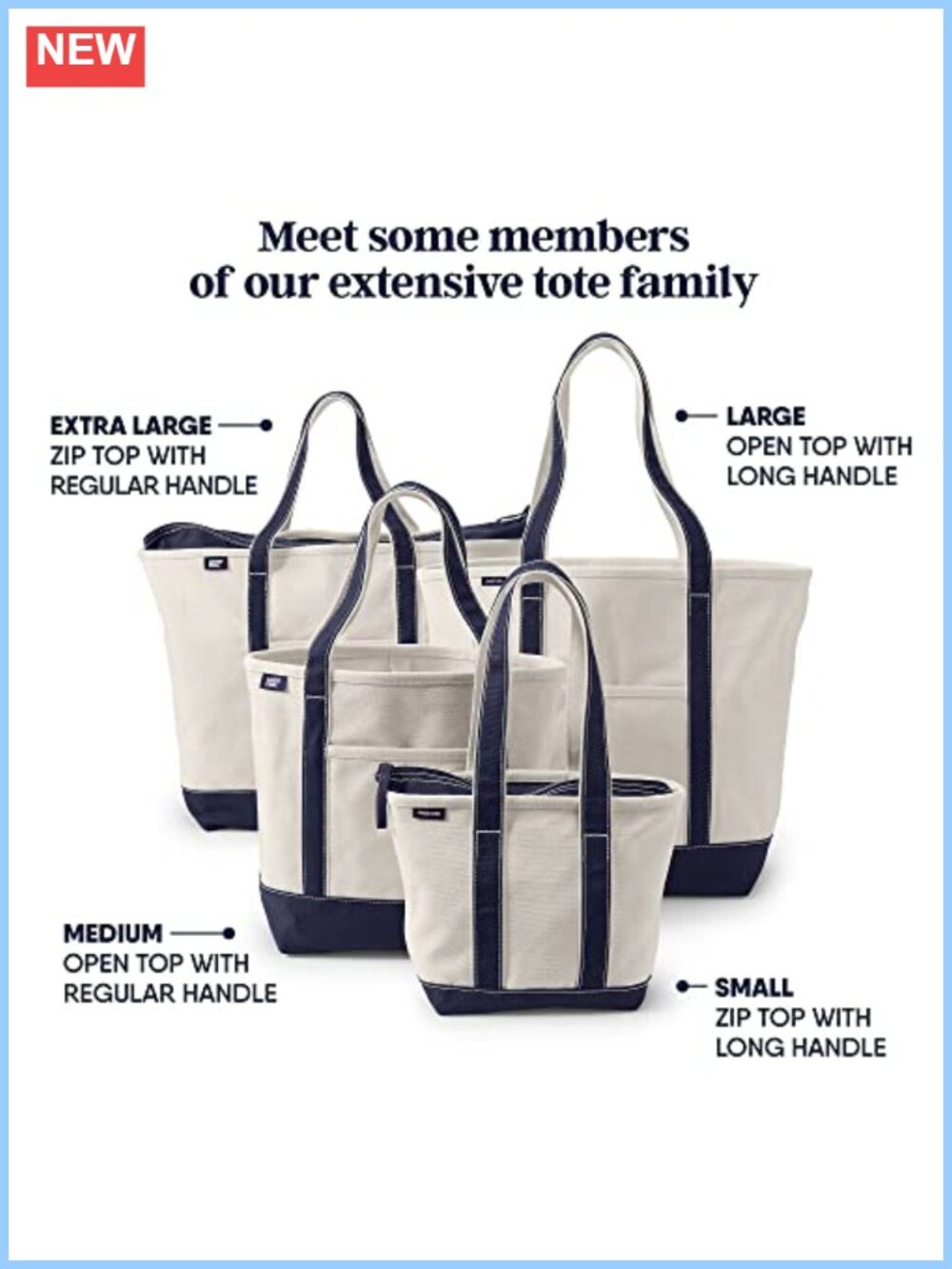 Lands' End Canvas Tote - 100% Cotton, Structured Base, 5 Pockets, Laptop - Picture 4 of 5